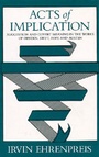 Cover: Acts of Implication - University of California Press