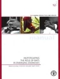 Cover: Investigating the role of bats in emerging zoonoses - Food & Agriculture Organization of the United Nations (FAO)