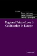 Cover: Regional Private Laws and Codification in Europe - Cambridge University Press