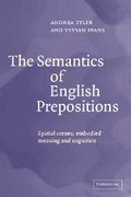 Cover: The Semantics of English Prepositions - Cambridge University Press