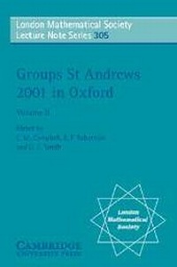Abbildung von: Groups St Andrews 2001 in Oxford: Volume 2 - Cambridge University Press