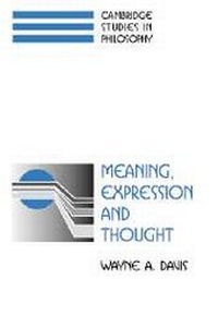 Enlarge image Cover: Meaning, Expression and Thought - Cambridge University Press