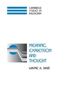 Cover: Meaning, Expression and Thought - Cambridge University Press