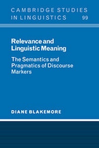 Abbildung von: Relevance and Linguistic Meaning - Cambridge University Press