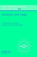 Cover: Analysis and Logic - Cambridge University Press