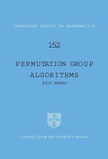 Cover: Permutation Group Algorithms - Cambridge University Press