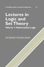 Cover: Lectures in Logic and Set Theory: Volume 1, Mathematical Logic - Cambridge University Press