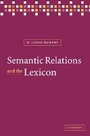 Cover: Semantic Relations and the Lexicon - Cambridge University Press
