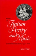 Cover: Essays on Italian Poetry and Music in the Renaissance, 1350-1600 - University of California Press