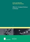 Cover: Effective Criminal Defence in Europe - Intersentia Publishers