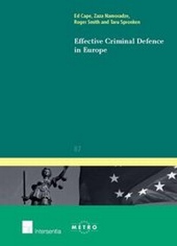 Enlarge image Cover: Effective Criminal Defence in Europe - Intersentia Publishers