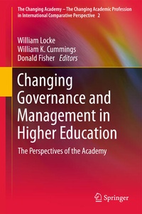 Enlarge image Cover: Changing Governance and Management in Higher Education - Springer
