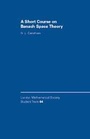 Cover: A Short Course on Banach Space Theory - Cambridge University Press
