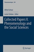 Cover: Collected Papers V. Phenomenology and the Social Sciences - Springer