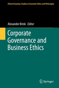 Cover: Corporate Governance and Business Ethics - Springer