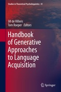 Cover: Handbook of Generative Approaches to Language Acquisition - Springer