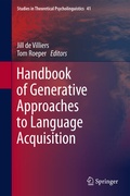 Cover: Handbook of Generative Approaches to Language Acquisition - Springer