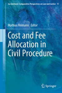 Abbildung von: Cost and Fee Allocation in Civil Procedure - Springer