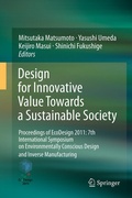 Cover: Design for Innovative Value Towards a Sustainable Society - Springer