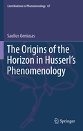 Cover: The Origins of the Horizon in Husserl's Phenomenology - Springer