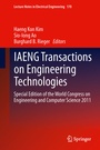 Cover: IAENG Transactions on Engineering Technologies - Springer