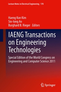 Enlarge image Cover: IAENG Transactions on Engineering Technologies - Springer
