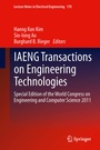 Cover: IAENG Transactions on Engineering Technologies - Springer