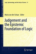 Cover: Judgement and the Epistemic Foundation of Logic - Springer