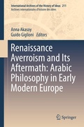 Cover: Renaissance Averroism and Its Aftermath: Arabic Philosophy in Early Modern Europe - Springer
