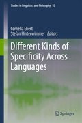 Cover: Different Kinds of Specificity Across Languages - Springer