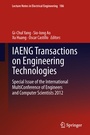 Cover: IAENG Transactions on Engineering Technologies - Springer