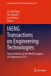 Enlarge image Cover: IAENG Transactions on Engineering Technologies - Springer
