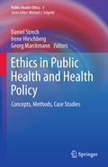 Cover: Ethics in Public Health and Health Policy - Springer