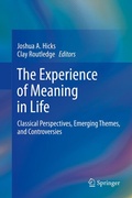 Cover: The Experience of Meaning in Life - Springer