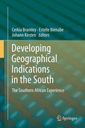 Cover: Developing Geographical Indications in the South - Springer