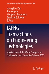 Enlarge image Cover: IAENG Transactions on Engineering Technologies - Springer