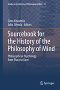 Cover: Sourcebook for the History of the Philosophy of Mind - Springer