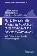 Cover: Moritz Steinschneider. The Hebrew Translations of the Middle Ages and the Jews as Transmitters - Springer