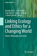 Cover: Linking Ecology and Ethics for a Changing World - Springer