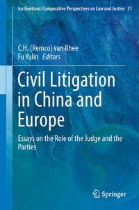 Abbildung von: Civil Litigation in China and Europe - Springer