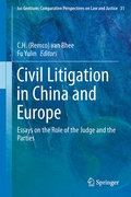 Cover: Civil Litigation in China and Europe - Springer