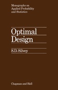 Cover: Optimal Design - Springer