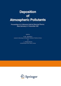 Enlarge image Cover: Deposition of Atmospheric Pollutants - Springer