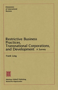 Enlarge image Cover: Restrictive Business Practices, Transnational Corporations, and Development - Springer