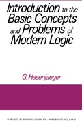 Cover: Introduction to the Basic Concepts and Problems of Modern Logic - Springer