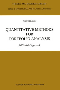 Enlarge image Cover: Quantitative Methods for Portfolio Analysis - Springer