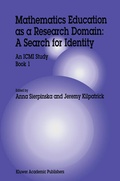 Cover: Mathematics Education as a Research Domain: A Search for Identity - Springer