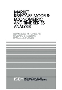 Enlarge image Cover: Market Response Models: Econometric and Time Series Analysis - Springer