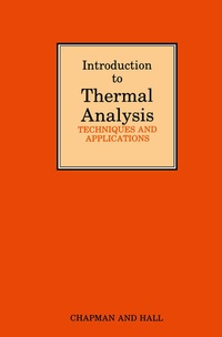 Enlarge image Cover: Introduction to Thermal Analysis - Springer