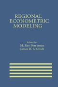 Cover: Regional Econometric Modeling - Springer